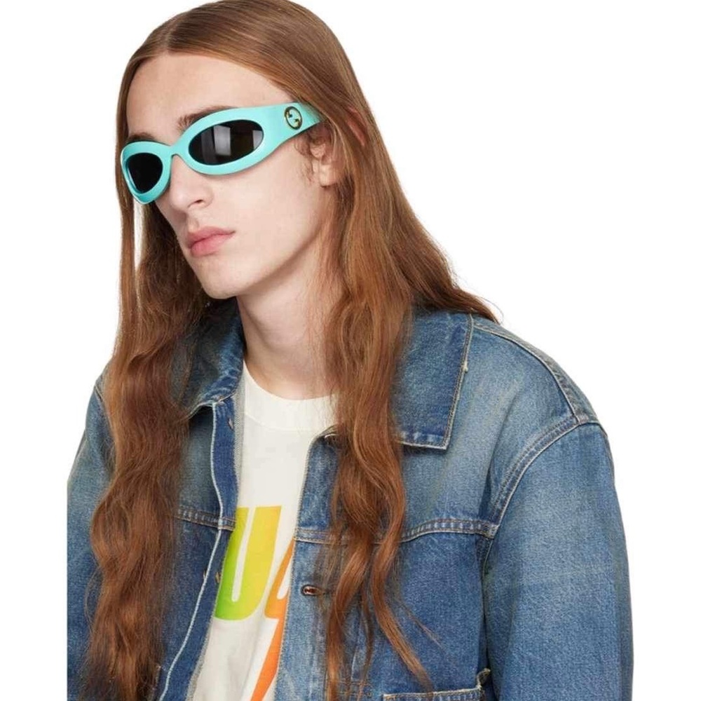 GUCCI -
Tiffany Blue Oval Sunglasses - Picture 12 of 12